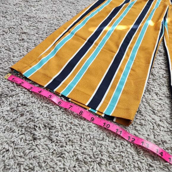 ZARA striped wide-leg culottes with button details - Picture 7 of 8